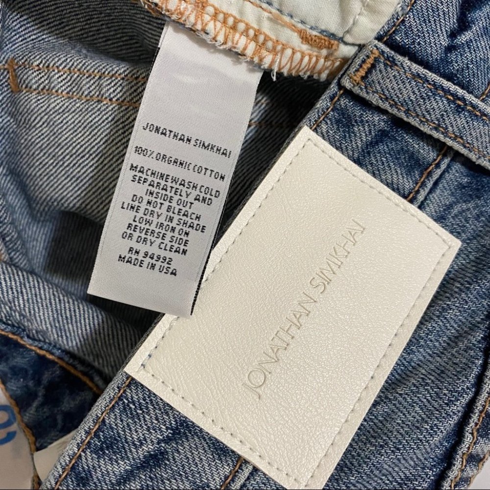 NWT Jonathan Simkhai Eliot High Rise Boyfriend Jeans 24 - Picture 7 of 9